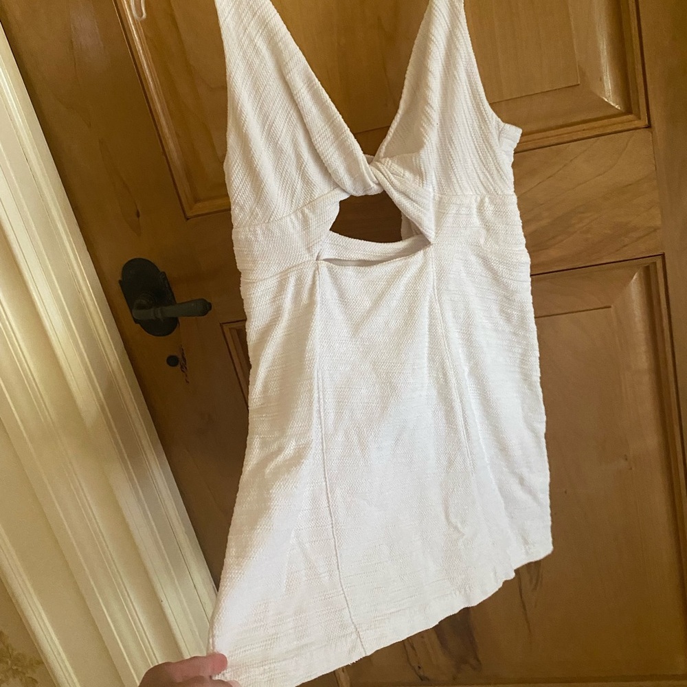 Free People white cutout dress / bathing suit cover up